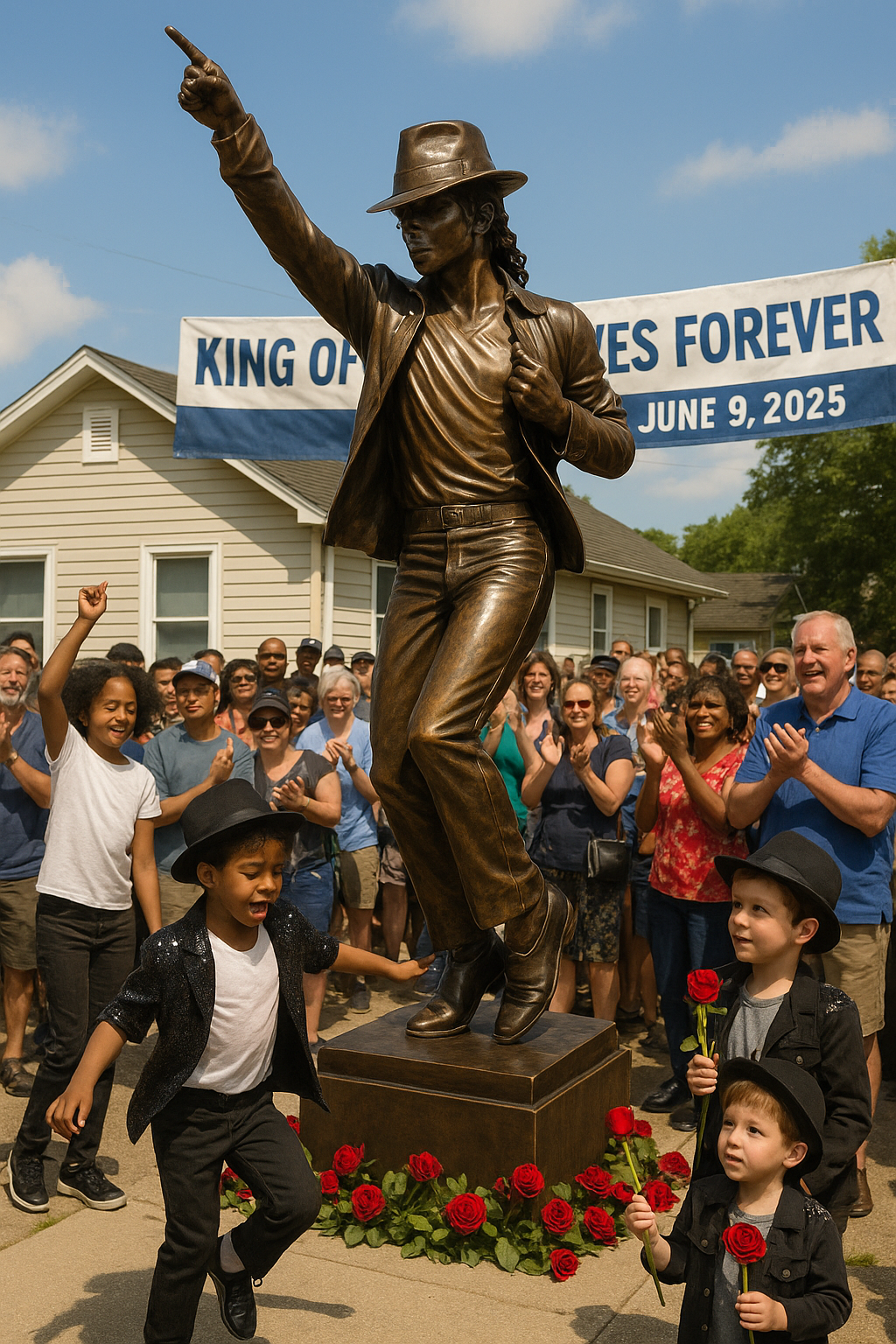 Statue made in honour of the Pop King Michael Jackson by…