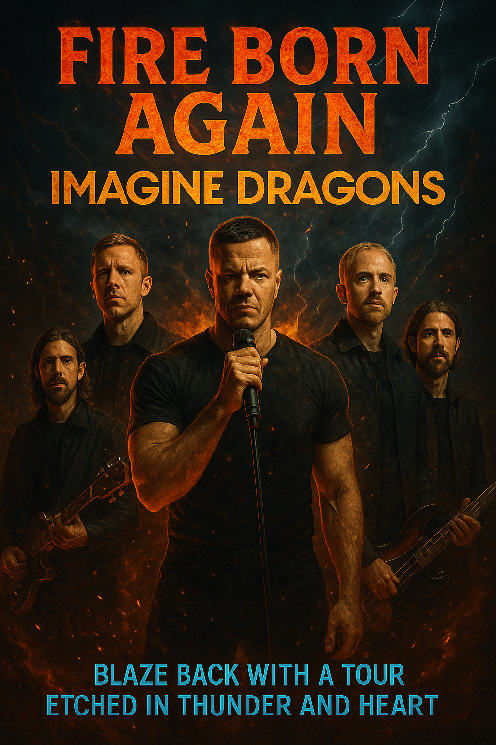 “Fire Born Again: Imagine Dragons Blaze Back with a Tour Etched in Thunder and Heart”