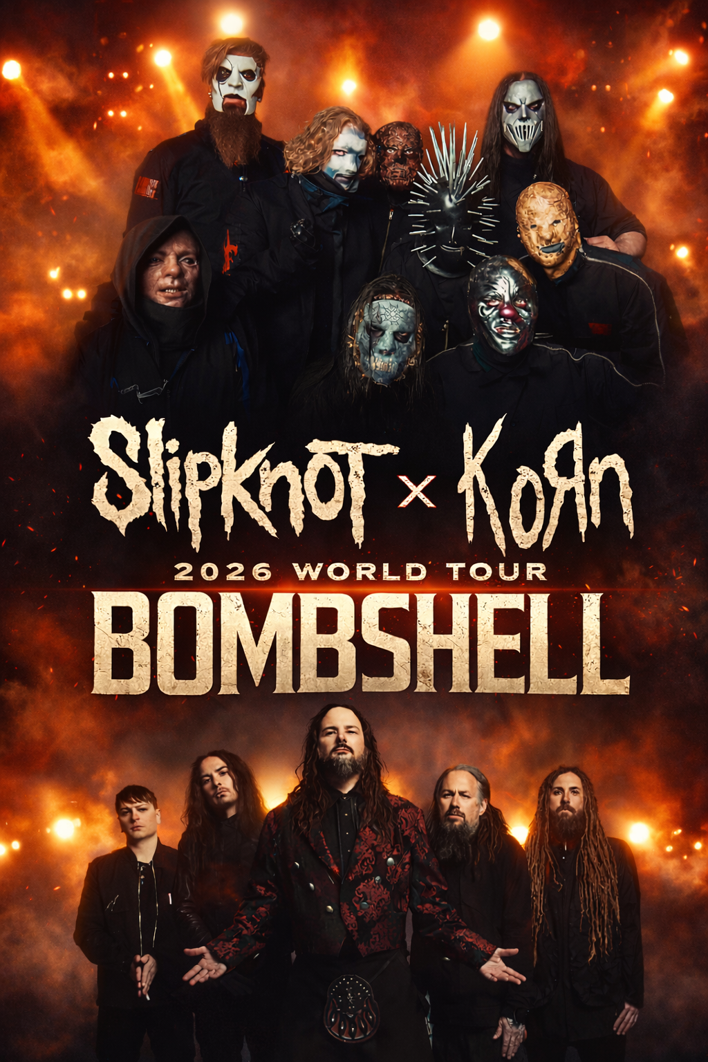 Slipknot × Korn Announce 2026 Co-Headlining World Tour Bombshell — Dates & Cities Revealed… — Watch Here ⬇️⬇️
