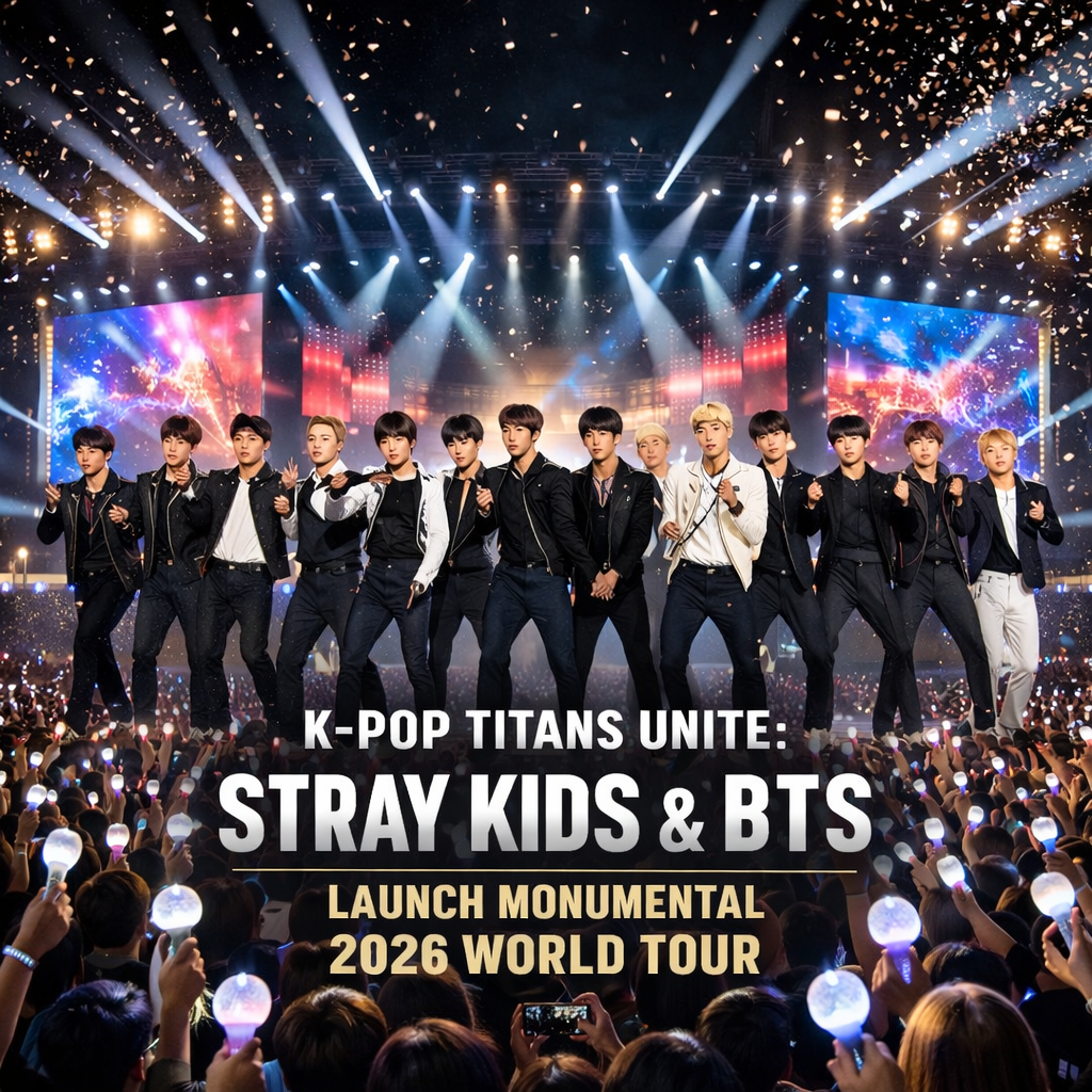 K-Pop Titans Unite: Stray Kids & BTS Launch Monumental 2026 World Tour, Date and cities revealed.