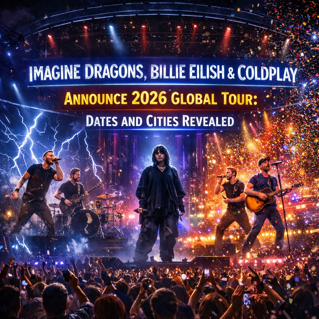 Imagine dragons,Billie Eilish and Coldplay announces 2026 global tour, Date and cities revealed.