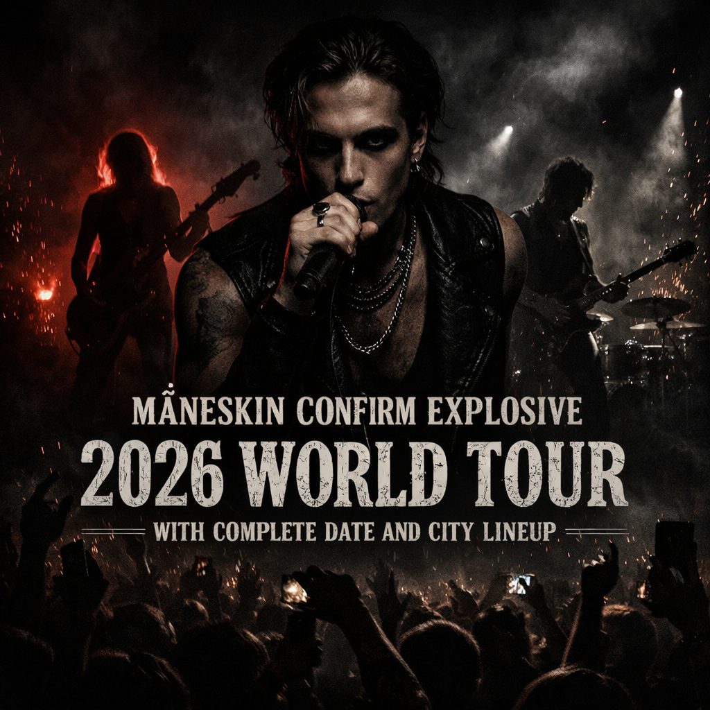 Måneskin Confirm Explosive 2026 World Tour with Complete Date and City Lineup.