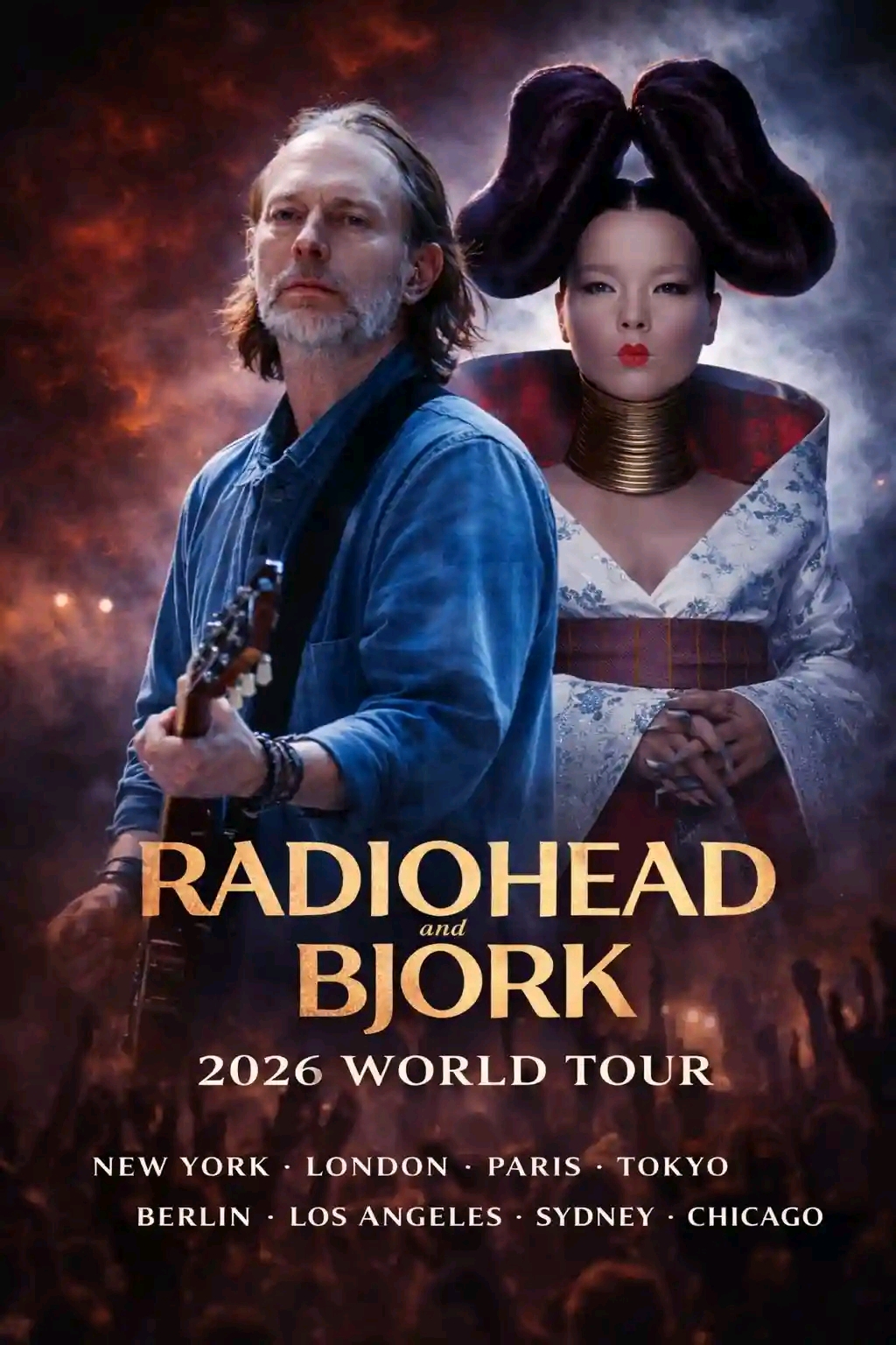 Radiohead and Björk: A Collision of Sound and Shadow on the 2026 World Tour⬇️