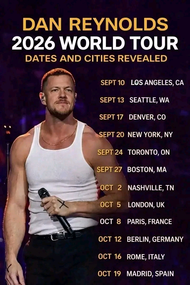 Dan Reynolds announces 2026 world tour titled Beyond the echoes 2026⤵️⤵️