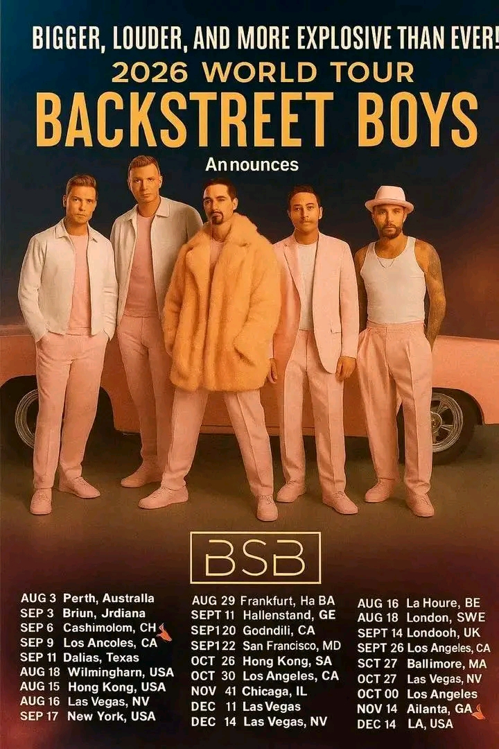 Backstreet Boys Announce 2026 World Tour — Cities & Show Times Revealed