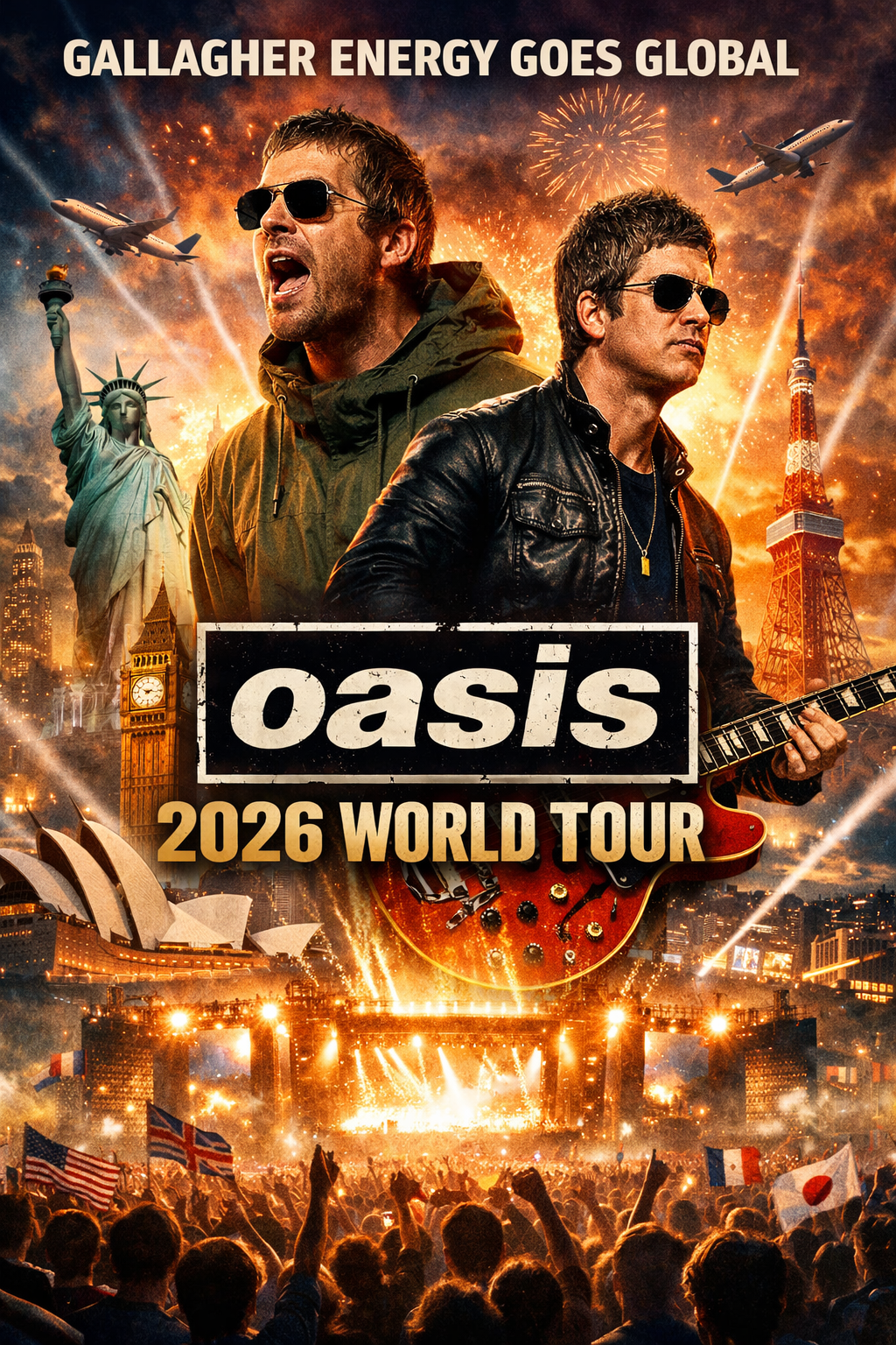 Oasis – Gallagher Energy Goes Global: 2026 World Tour Fever