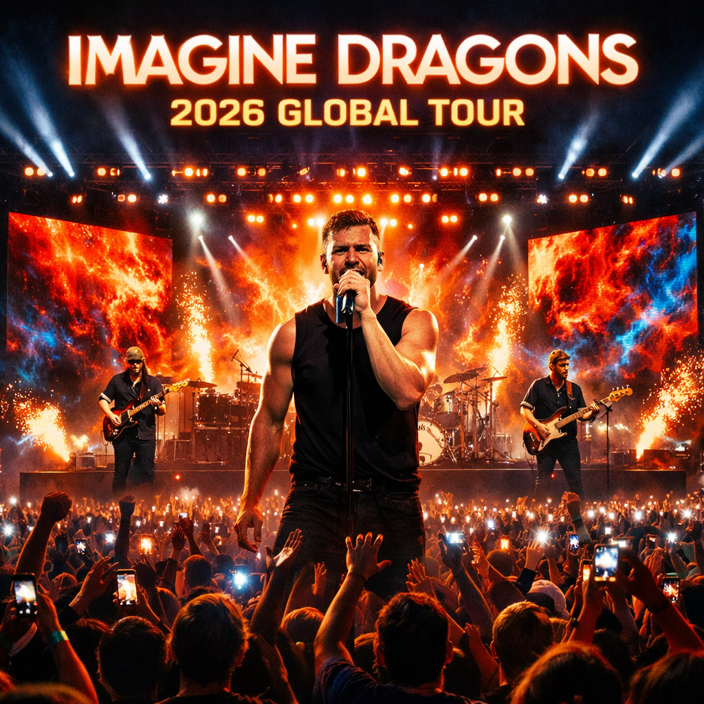 Imagine dragons announces 2026 Global Tour, Date and cities revealed.