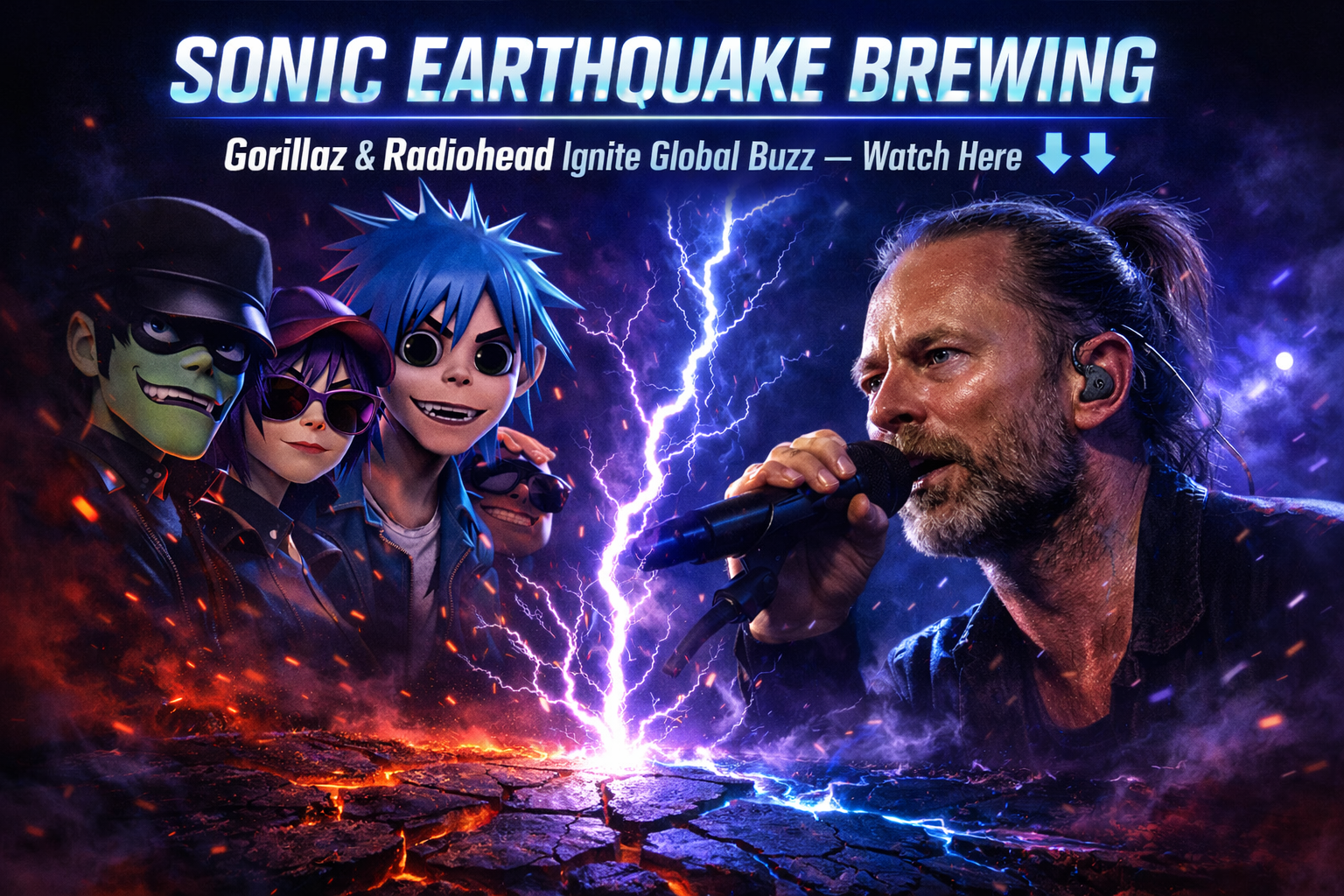 Sonic Earthquake Brewing: Gorillaz & Radiohead Ignite Global Buzz With Mysterious New Project Tease — Watch Here ⬇️⬇️