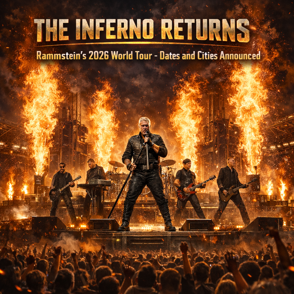 The Inferno Returns — Rammstein’s 2026 World Tour, Date and Cities Officially Announced.