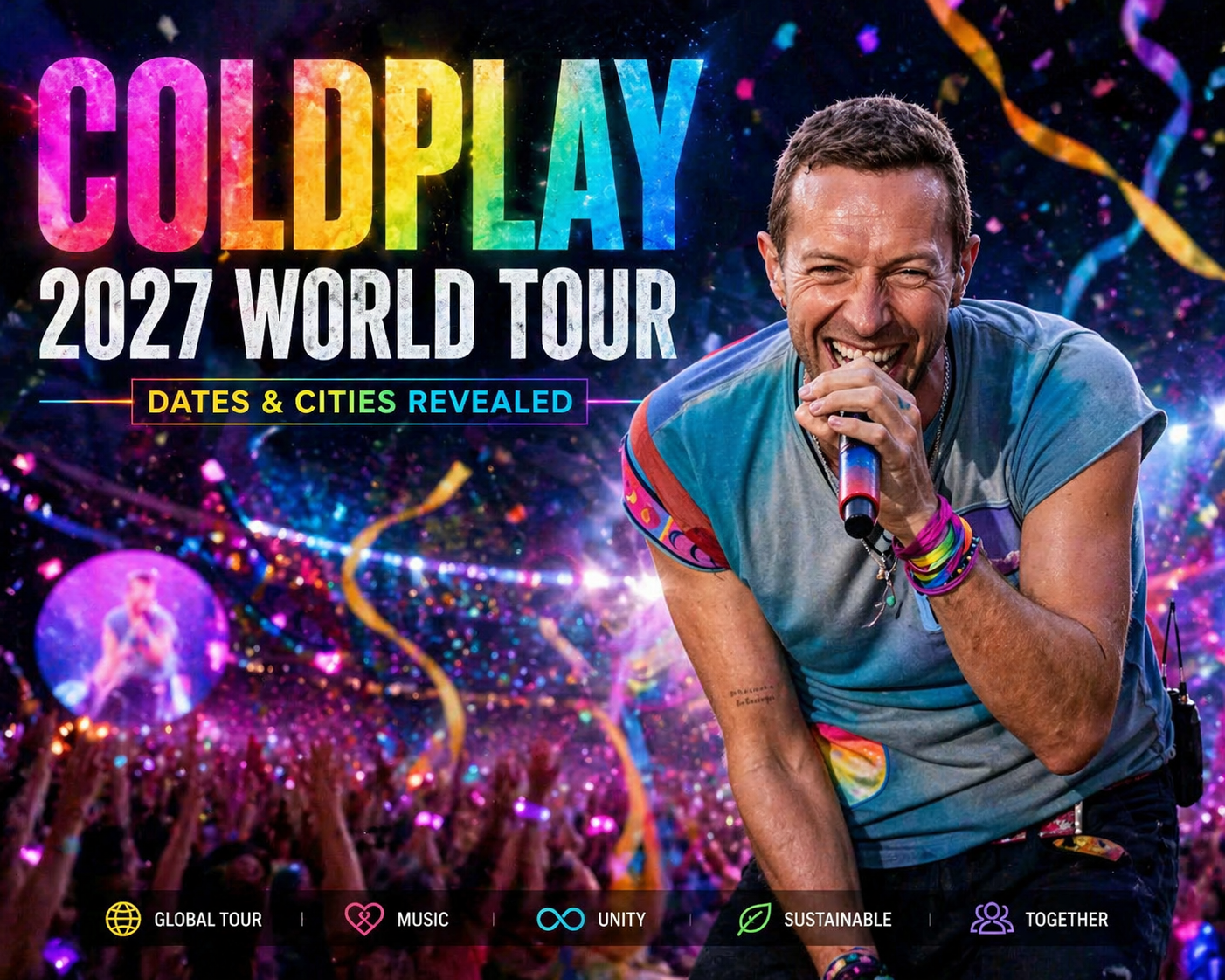 Coldplay Announce 2027 world tour, Date and cities revealed.