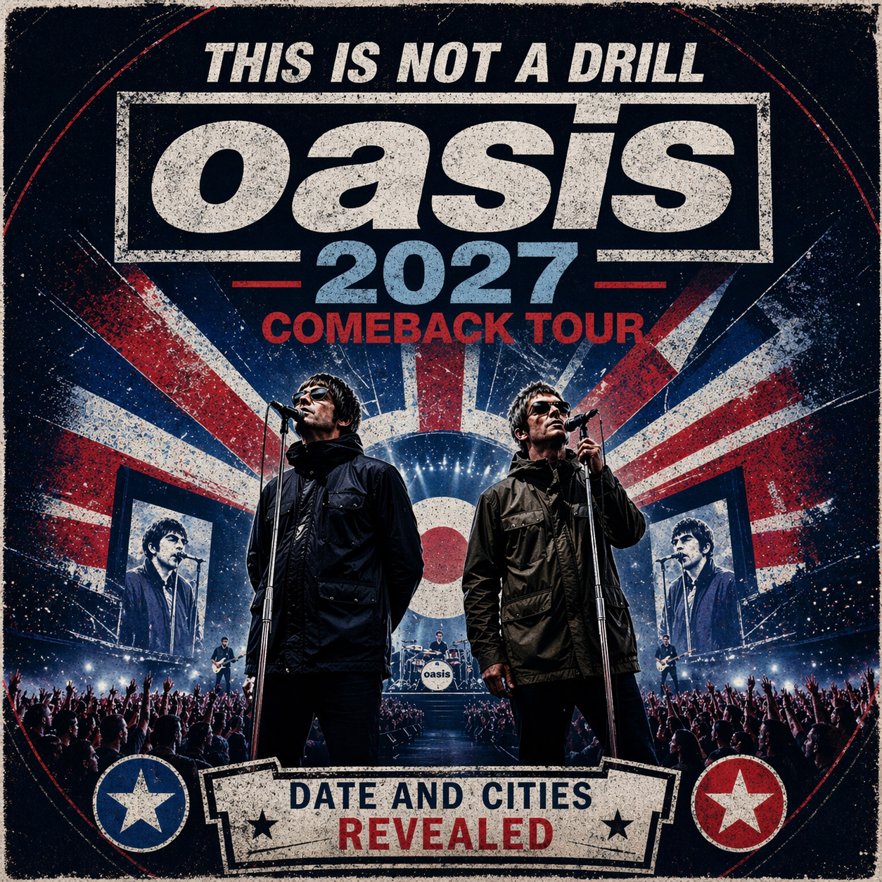 This Is Not a Drill — Oasis Announce Explosive 2027 Comeback Tour, Date and cities revealed.