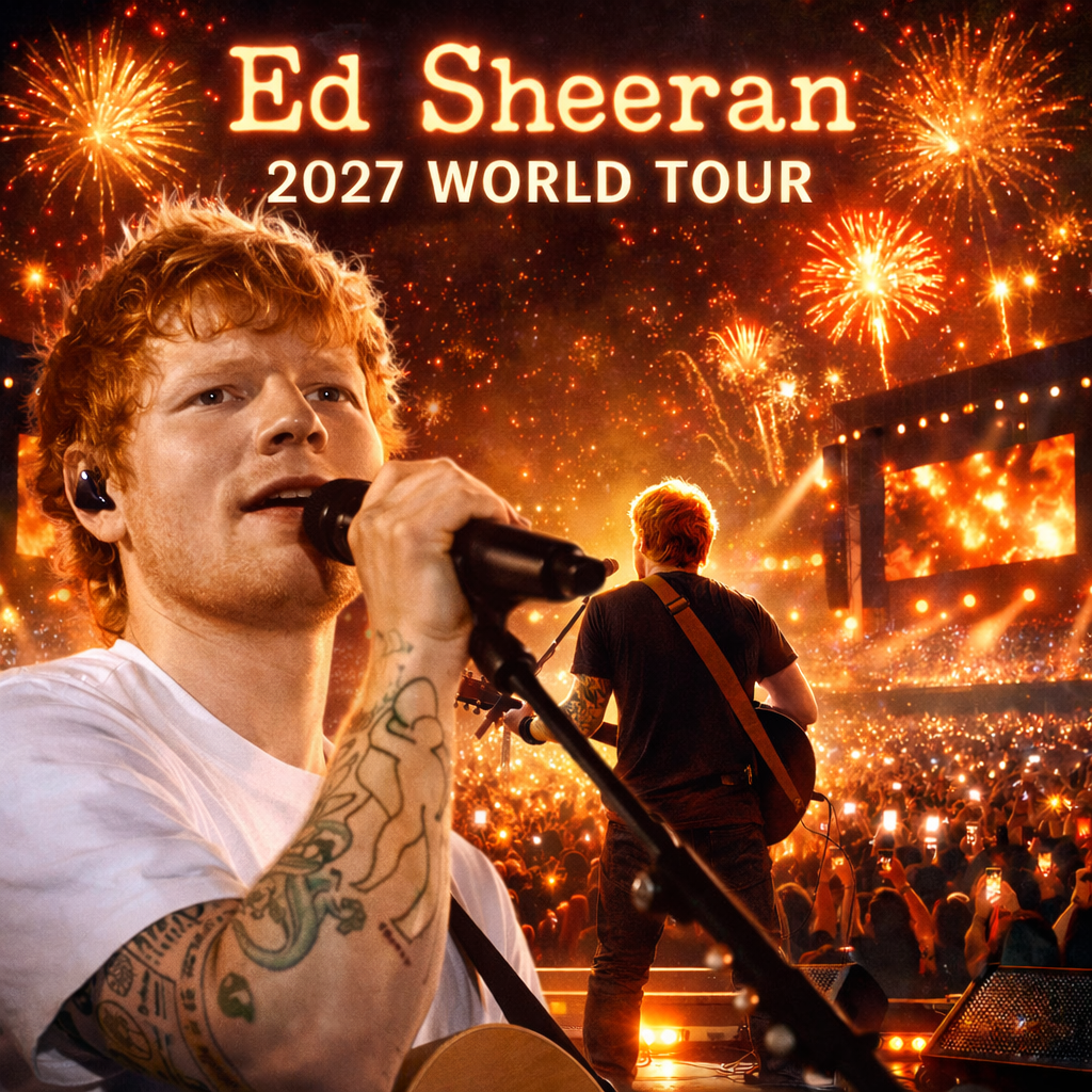 Ed Sheeran Sets the World on Fire with Massive 2027 Global Tour, Date and cities revealed.