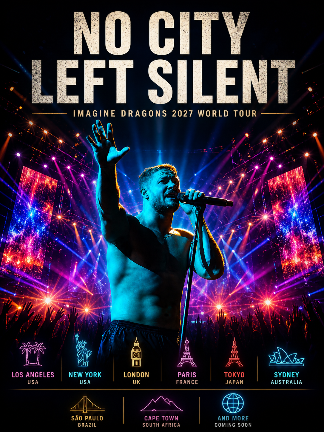 No City Left Silent — Imagine Dragons Map Out Monumental 2027 Tour, Date and cities revealed.